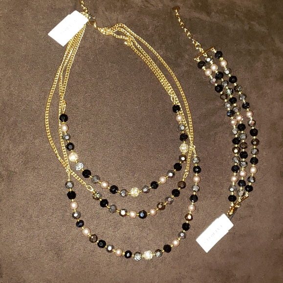 Dazzling elegant three tier necklace for 25 - Picture 1 of 2